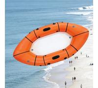 BoTongSiHai Barco Inflable 1/2 Personas con Remos - Kayak Hinchable PVC Reforzado, Barca De Pesca Plegable, Motorizable, Incluye Bomba, Bolsa Y Kit Reparación(Orange)