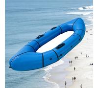 BoTongSiHai Barco Inflable 1/2 Personas con Remos - Kayak Hinchable PVC Reforzado, Barca De Pesca Plegable, Motorizable, Incluye Bomba, Bolsa Y Kit Reparación(Blue)