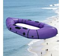 BoTongSiHai Barco Inflable 1/2 Personas con Remos - Kayak Hinchable PVC Reforzado, Barca De Pesca Plegable, Motorizable, Incluye Bomba, Bolsa Y Kit Reparación(Purple)