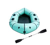 BoTongSiHai Canoa Hinchable 1/2 Personas - Packraft Plegable para Bicicleta Y Senderismo, Barco De Pesca Ultra Ligero, Hinchado Rápido, PVC Resistente(Indigo)