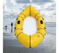 BoTongSiHai Kayak Hinchable 1/2 Plazas PVC - Bote Inflable para Pesca Y Ocio, Ligero Y Compacto, Hinchado Rápido, Incluye Remos, Bomba, Bolsa Y Kit Reparación(Yellow)