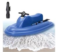 BoTongSiHai Moto De Agua Inflable Eléctrica 2 En 1 - con Scooter Subacuático Integrado, Motor 500W, Batería 10000/16000mAh, 3-7 Km/h, Mando Inalámbrico, para Adultos Y Niños(Blue,500W16Ah)
