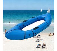 BoTongSiHai Packraft Kayak Hinchable Ultra Ligero - Barca Hinchable 1/2 Persona para Pesca Y Aventura, Compacto para Bicicleta, Hinchado Rápido, PVC Duradero(Blue)