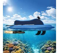 BoTongSiHai Propulsor Subacuático Y Barca Hinchable - Kit 2 En 1, Motor Brushless 500W, Batería 10000/16000mAh, 3-7 Km/h, Mando 10 Marchas, para Pesca Y Deportes Acuáticos(Blue,500W10Ah)