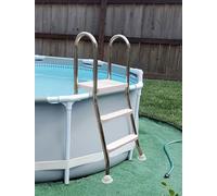 BOTOWI 85/110/135/160cm Escalera de Piscina sobre el Suelo con escalones de Doble Cara de plástico de Alta Resistencia, Escalera de Piscina para Piscina elevada, Carga 250 kg,33in
