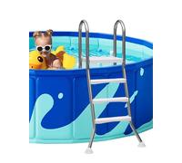 BOTOWI 85/110/135/160cm Escalera de Piscina sobre el Suelo con escalones de Doble Cara de plástico de Alta Resistencia, Escalera de Piscina para Piscina elevada, Carga 250 kg,43in