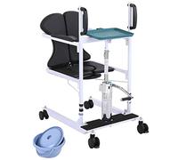 BOTOWI Elevador Hidráulico de Pacientes, Elevador Hidráulico Multifuncional para Minusválidos, Silla de Camilla Asiento Dividido 180º, Silla de Ruedas, Silla de Baño, Asiento de Ducha, Carga 150kg