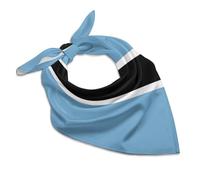 Botswana Flag Patriotic Square Bandana, Soft Imitated Silk Neck Scarf, Multi-Purpose Head Hair Wrap Wrist Handkerchief Bag Decor Kerchief For Women Daily Wear(18"x18")