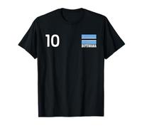 Botswana Número 10 Bandera Nacional Patrimonio del Orgullo País Camiseta