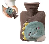 Bottación de calor térmico térmico de 1000 ml de bolsillo de calo de dibujos animados | Calentador de cama con una cubierta de felpa para las noches de invierno, pies, cintura, terapia de confort rela