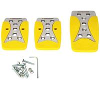Bottari 13173 Cojines del Pedal para Coches, Conjunto de 3 Piezas, Color Amarillo