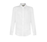 Bottega del Sarto Camisa Blanca Regular Fit en Zephyr de Algodón con Cuello Semi Francés Sartorial, Color blanco., 40