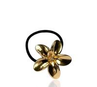 Bottega della Principessa Coletero Dorado de Metal, Goma del Pelo de Mujer con Placa de Metal, Elástico de Cola de Caballo con Estuche de Satén (Oro 9)