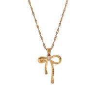 Bottega della Principessa Collar de lazo de Coquette, acero inoxidable 316L, minimalista, dorado, elegante, idea de regalo para mujer con caja