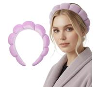 Bottega della Principessa - Diadema de Maquillaje Mujer de Terciopelo para Skincare y Beauty Routine, Accesorio Spa con Estuche de Organza (Lila)