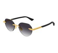 Bottega Veneta Hombre Bottega Veneta BV1379S 001 Gafas de sol Metal Oro Gris Redonda