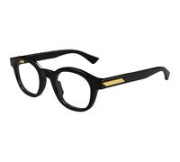 Bottega Veneta Hombre Bottega Veneta BV1413O 001 Monturas ópticas Acetato Negro Transparente Redonda
