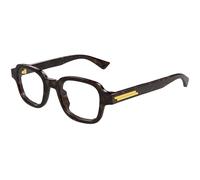 Bottega Veneta Hombre Bottega Veneta BV1462O 007 Monturas ópticas Acetato la Habana Transparente Cuadrada