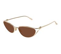Bottega Veneta Mujer Bottega Veneta BV1330S 003 Gafas de sol Metal Oro Marrón Cat Eye