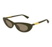 Bottega Veneta Mujer Bottega Veneta BV1447S 005 Gafas de sol Acetato Verde Marrón Cat Eye