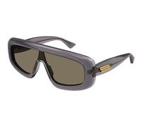Bottega Veneta Unisex Sunglass BV1281S - Color del Marco: Gris, Color de la Lente: Marrón