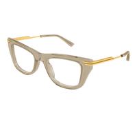 Bottega Veneta Unisex Bottega Veneta BV1370O 003 Monturas ópticas Acetato Marrón Transparente Cuadrada