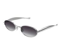 Bottega Veneta Unisex Bottega Veneta BV1386S 003 Gafas de sol Metal Plata Gris Redonda