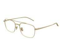 Bottega Veneta Unisex Bottega Veneta BV1425OA 004 Monturas ópticas Titanio Bronce Transparente Cuadrada