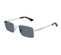 Bottega Veneta Unisex Bottega Veneta BV1469S 002 Gafas de sol Metal Plata Azul Cuadrada