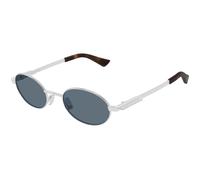 Bottega Veneta Unisex Bottega Veneta BV1470S 002 Gafas de sol Metal Plata Azul Redonda