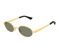 Bottega Veneta Unisex Bottega Veneta BV1470S 004 Gafas de sol Metal Oro Verde Redonda