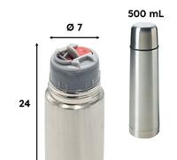 Bottella Térmica Ilsa para Bebidas Café con Taza Termos Acero Inox 18/10, 20 cl