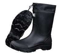Bottes de pluie pour hommes, chaussures de randonnée en plein air, antidérapantes, à talons bas, bottes de camping confortables pour toutes les saisons (Black, 40)