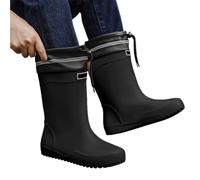 Bottes de pluie pour hommes, chaussures de randonnée en plein air, de camping, antidérapantes, confortables, toutes saisons, durables, semelles antidérapantes, légères Botas De Agua (Black, 42)