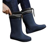 Bottes de pluie pour hommes, chaussures de randonnée en plein air, de camping, antidérapantes, confortables, toutes saisons, durables, semelles antidérapantes, légères Botas De Agua Lunares (Navy, 43)