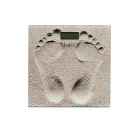 Botti Sandy Báscula electrónica de baño | Hasta 180 kg | Alta precisión (100 g) | Pantalla LED | Ahorro de energía con desconexión automática | Ahorro de espacio (28x28 cm) | Vidrio templado
