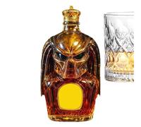 Bottiglia Di Whisky | 4.72x3.15x2,95 pollici Caraffa Alcool 300ml | Coperchio Ermetico Design 3D Contenitore Vuoto per Bevute Cantina Vino Raduni | Esposizione Commerciale E Domestica