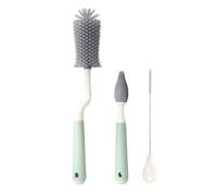 Bottle Brush Cleaner Set - PP + Silicone, 3PCS Bottle Cleaning Brush Set | Water BottleBrush, & Straw Washer, Multi-Purpose Cleaning For Kitchen, Home, Travel, Care
