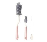 Bottle Brush Cleaner Set - PP + Silicone, 3PCS Bottle Cleaning Brush Set | Water BottleBrush, & Straw Washer, Multi-Purpose Cleaning For Kitchen, Home, Travel, Care