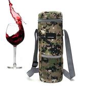 Bottle Carrier Bag, Wine Tote Drink Bag with Handle, Wine Cooler Bag, Portable Wine Bag, Foldable Wine Carrier, Liquor Carrier Bag, Thickened Camping Tote for Parties, the Beach, Traveling, Camuflaje,