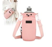 Bottle Carrier Sling - 23x10cm Water Bottle Holder With Strap | Water Bottles Sling With Shoulder Strap, 1x Multi-Function Cup Phone Pocket For Men, Women, Camping, Climbing, Hiking, Travelling