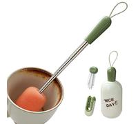 Bottle Cleaner Brush - Adjustable Cup Brush, narrow Neck Container Interior Washing Solution for Friends Adults Men Women Home Indoor Kitchen Travel, Long Handle Soft Silicone Bottle Brushs