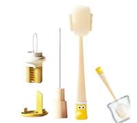 Bottle Cleaning Brush | Flexible Cleaning Tools - 32.6x6.5cm Long Handle Bottle Brush with Sponge - Hygienic For Cup Glass Mug Wine Decanter Lid Daily Travel Kitchen Household School
