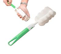 Bottle Cleaning Brush - Long Reach Water Scrubber, Soft Sponge Cup Cleaner with Ergonomic Grip Handle, Gentle Nipple Scrubbing Tool, Ideal for Narrow Neck Feeders