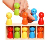 Bottle Color Matching Challenge - Puzzle educativo de madera para niños y adultos, actividad de , juguete educativo multijugador con muñecas de rata, entrenamiento cognitivo, entretenimiento