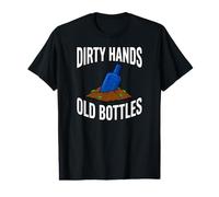 Bottle Digging Dirty Hands Old Bottles Antique Hunting Camiseta gráfica económica