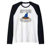 Bottle Digging Dirty Hands Old Bottles Antique Hunting Camiseta Manga Raglan