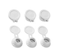Bottle Emptying Caps, 6-Piece Stand Inverted Bottle Cap Set, Bottle Lid Replacement with 3 Sizes for Shower Gel, Champú, and Condiments, Convenient Bottle Cap Covers, Inverted Stand Cap Set