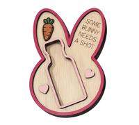 Bottle Holder - Wooden Rabbit Wine Organizer, Cute Animal Tabletop Display Stand with Artistic Decorative Storage Feature Compact Counter Design, Ideal for Kitchen Shelf Dorm Bar Beverage Setup