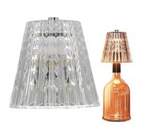 Bottle Lamp - Acrylic PP 12.8cm Rechargeable 3 Color Touch Dimming Cordless Light Shade | Wireless Bottle Lights For Indoor & Outdoor | For Bar, Home, Kitchen, Party Lighting Wine Bottles Lamp